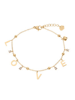 Armband Love goud - Rose & Camellia