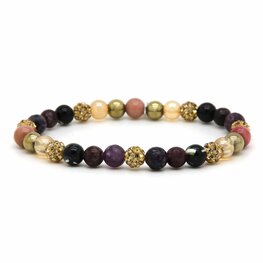 Armband spiral GAIA elastiek goud crystal xs - Karma