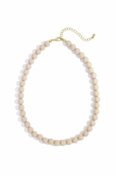 Kralen ketting beige