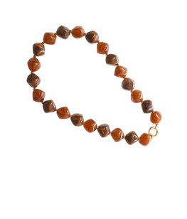 Ketting kralen met slot N56503-4 bruin/goud - ​​​​​​​Day&Eve